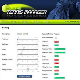 Online Tennis Manager Screenshot 3